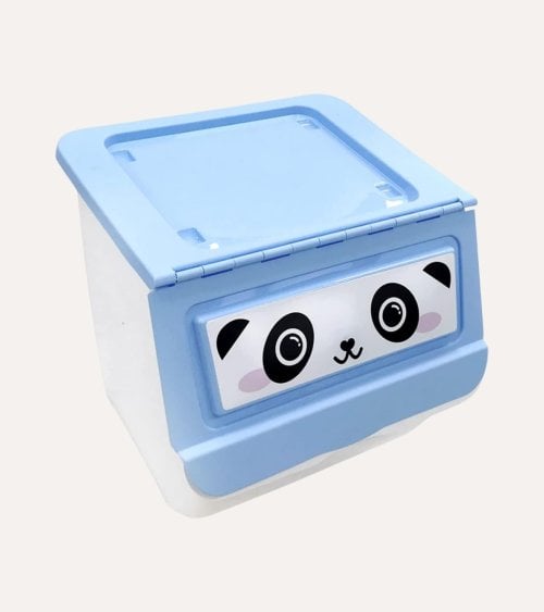 Contenedor Apilable Oso Panda de Almacenamiento de Plástico