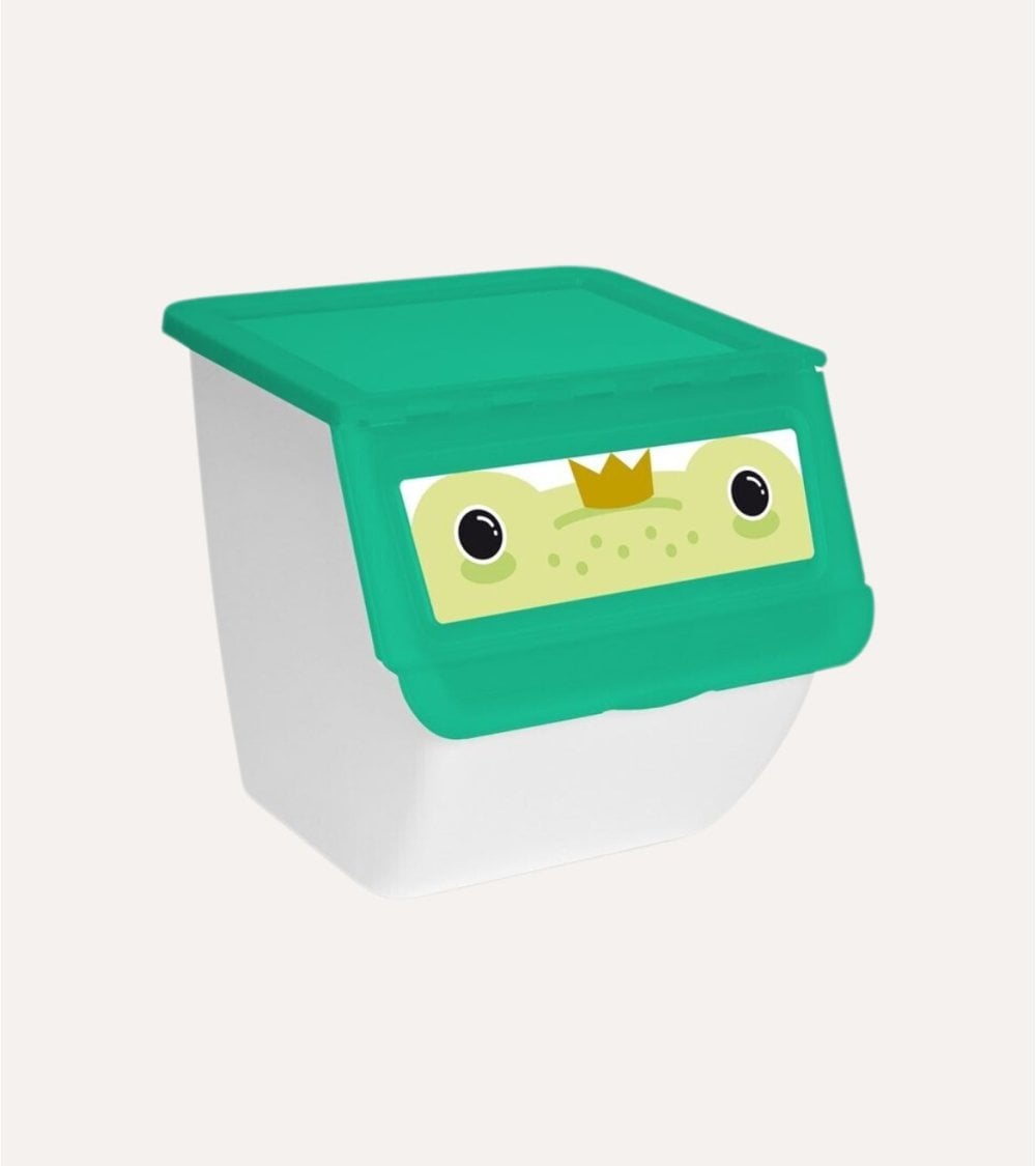 Contenedor Apilable Rana de Almacenamiento de Plástico