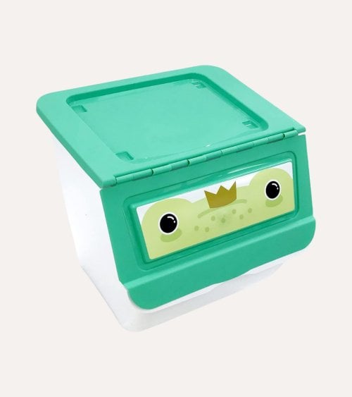 Contenedor Apilable Rana de Almacenamiento de Plástico