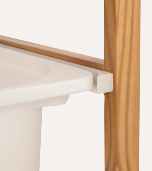 Estantería Infantil Bako con 3 Cubetas de Madera y PP