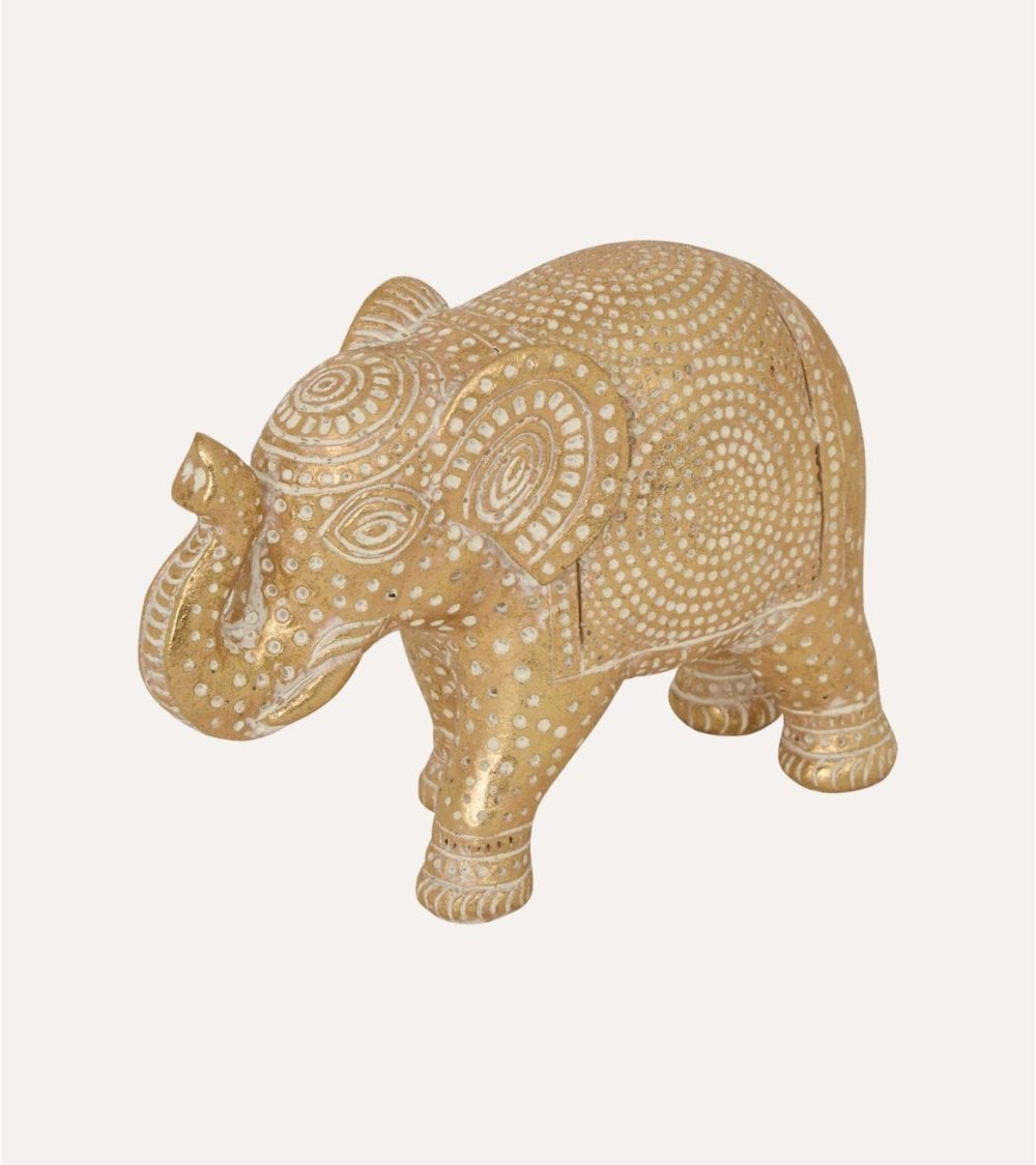Figura Decorativa Elefante Gajah de Poliresina