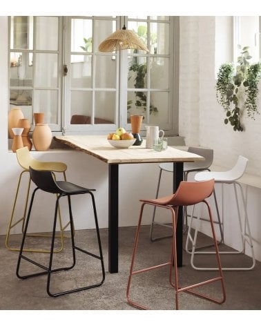 Taburete Alto Otac de Plástico y Metal