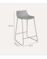 Taburete Alto Otac de Plástico y Metal