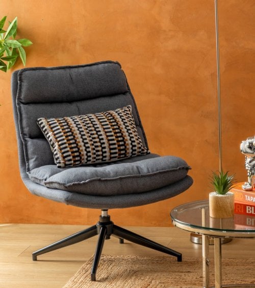 Silla Giratoria Harper de Acero y Poliéster