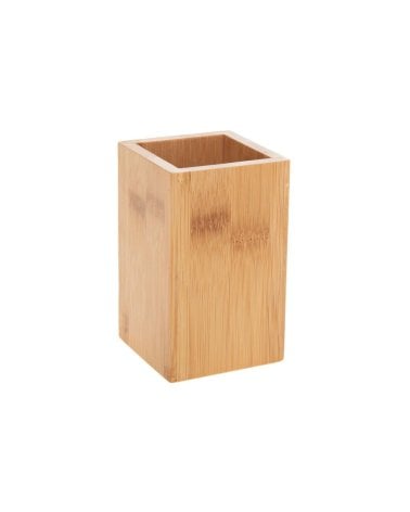 Juego de Baño con 3 Accesorios de Madera de Bambú -4