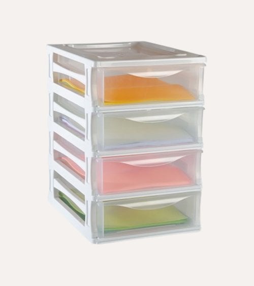 Cajonera Kremlin con 4 Cajones de Plástico