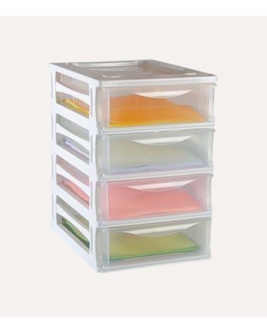 Cajonera Kremlin con 4 Cajones de Plástico