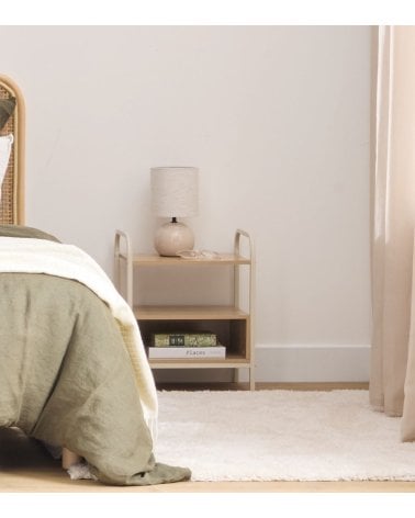 Mesita de Noche Curvy de Metal y MDF