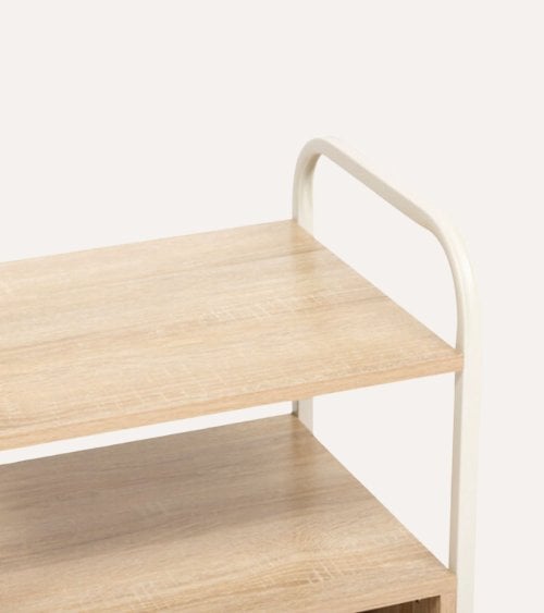 Mesita de Noche Curvy de Metal y MDF