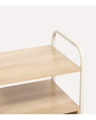 Mesita de Noche Curvy de Metal y MDF