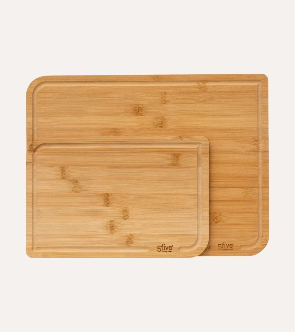 Set de 2 Tabla de Corte Esquinas Redondeadas de Bambú