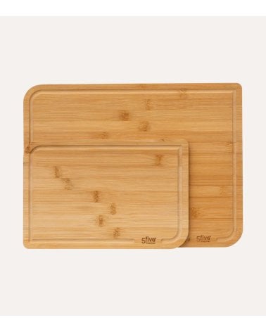Set de 2 Tabla de Corte Esquinas Redondeadas de Bambú