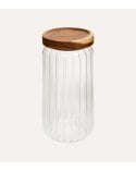 Tarro Harmony de Vidrio con Tapa de Madera de Acacia
