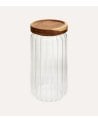 Tarro Harmony de Vidrio con Tapa de Madera de Acacia