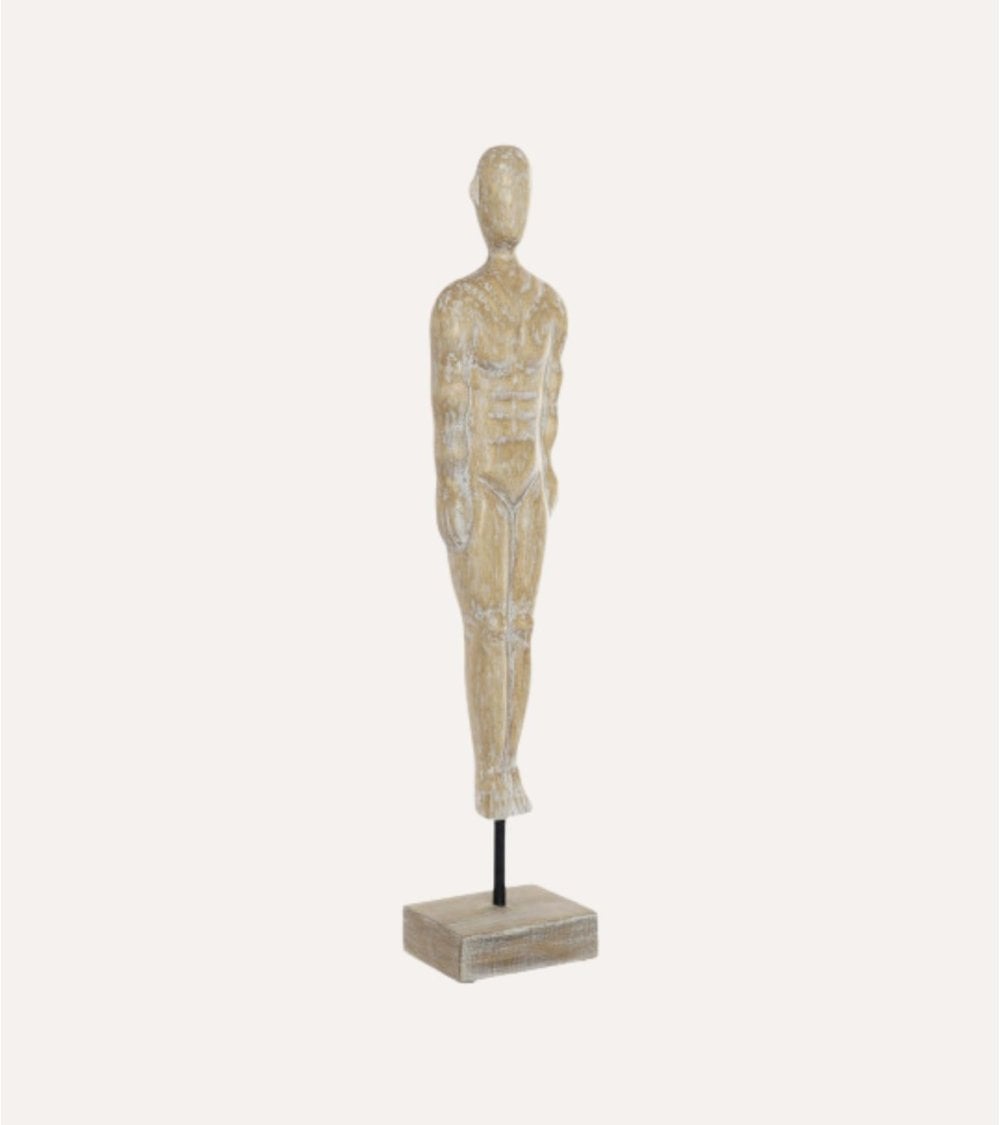 Figura Decorativa Humano de Madera Albasia