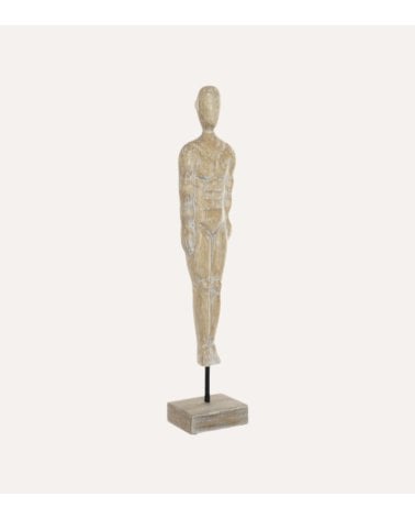Figura Decorativa Humano de Madera Albasia