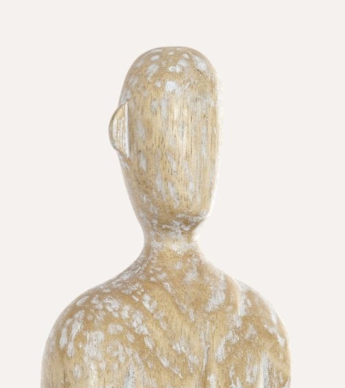 Figura Decorativa Humano de Madera Albasia