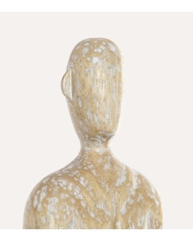 Figura Decorativa Humano de Madera Albasia