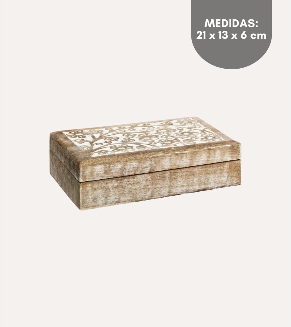 Caja Decorativa Ritual de Madera de Mango