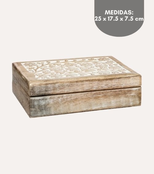 Caja Decorativa Ritual de Madera de Mango