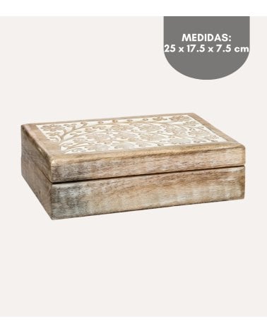 Caja Decorativa Ritual de Madera de Mango
