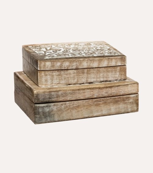 Caja Decorativa Ritual de Madera de Mango