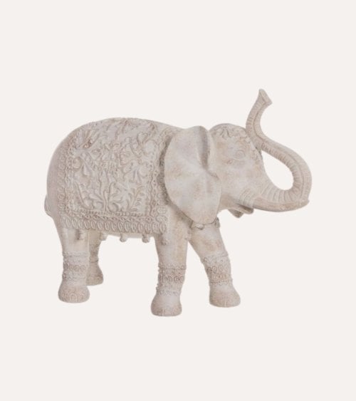 Figura Decorativa Elefante Vintage de Resina