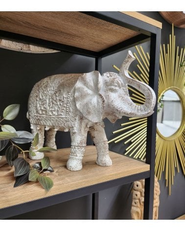 Figura Decorativa Elefante Vintage de Resina