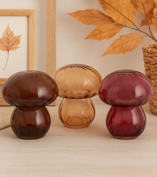 Figura Decorativa Seta Otoñal de Vidrio