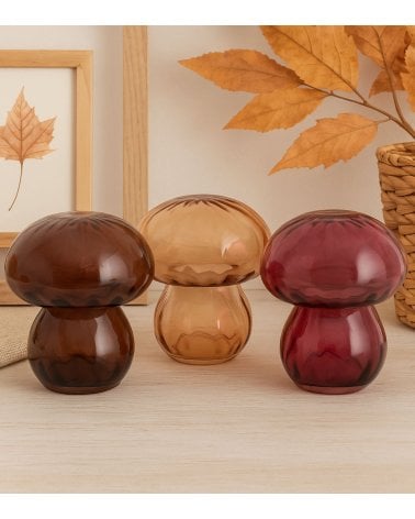 Figura Decorativa Seta Otoñal de Vidrio