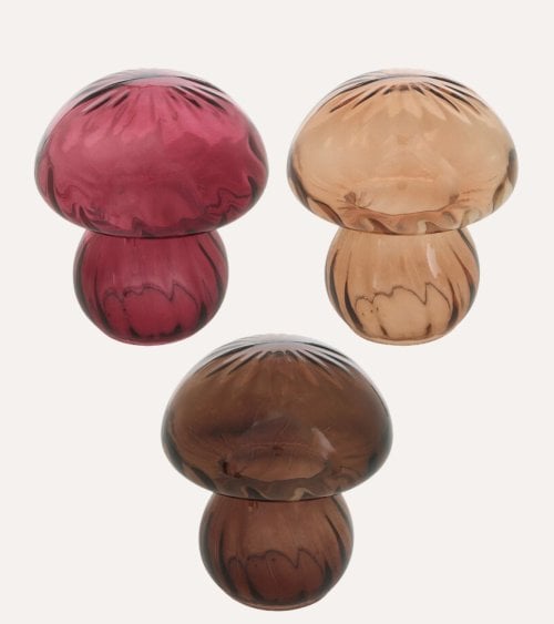 Figura Decorativa Seta Otoñal de Vidrio