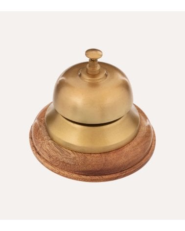 Campana Decorativa Timbre de Metal y Madera de Mango