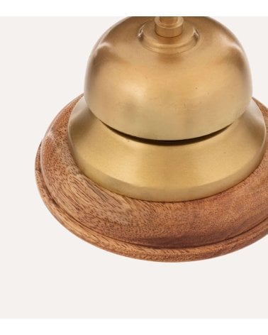 Campana Decorativa Timbre de Metal y Madera de Mango
