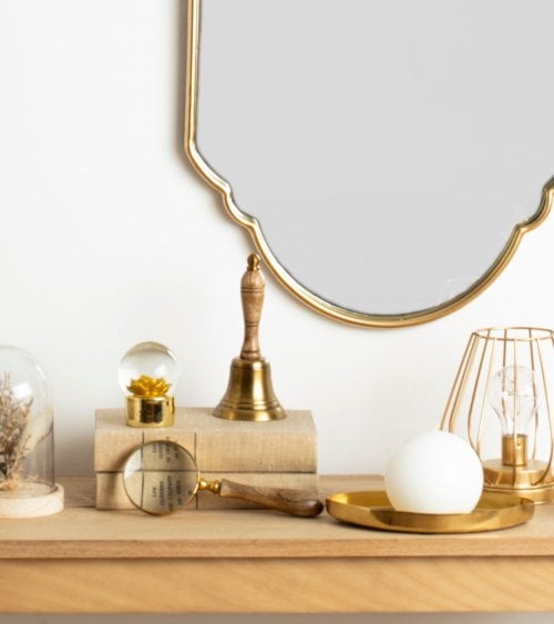 Campana Decorativa Constance de Metal y Madera de Mango