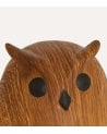 Figura Decorativa Búho Otoñal Efecto Madera de Dolomita