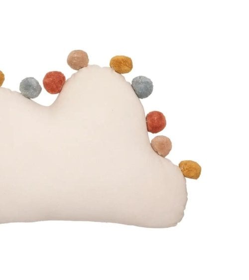 Cojín en forma de Nube y Pompones de Colores-2