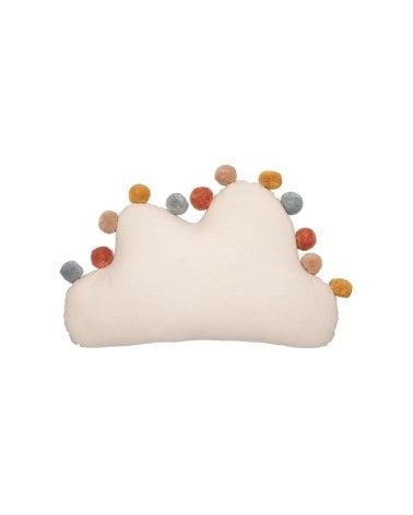 Cojín en forma de Nube y Pompones de Colores-1