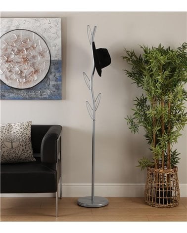 Perchero de Pie de Cinco Ganchos en Forma de Hoja