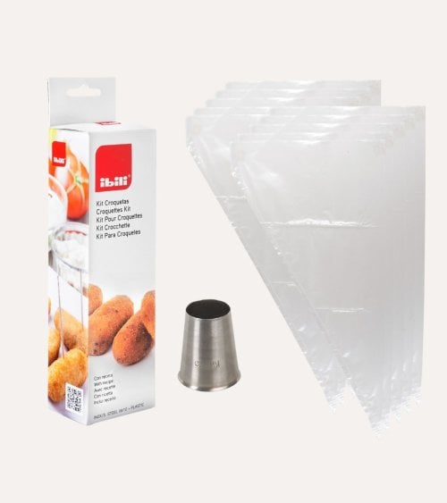 Set de 10 Mangas y Boquilla para Croquetas