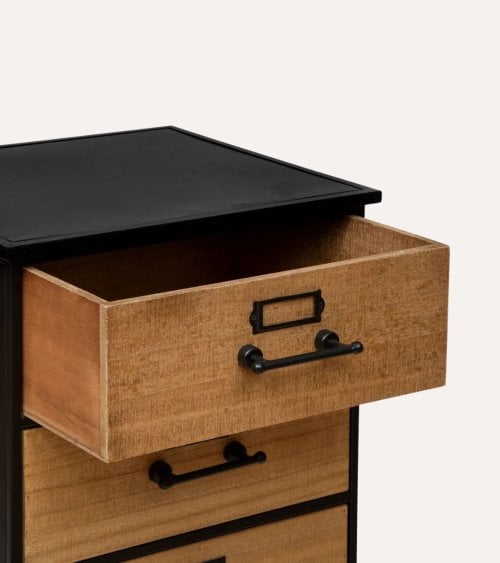 Sifonier Baris de 5 Cajones de MDF y Acero