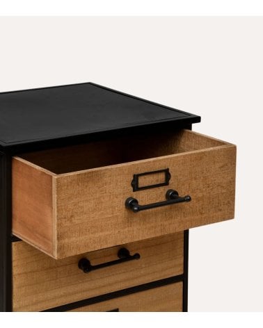 Sifonier Baris de 5 Cajones de MDF y Acero