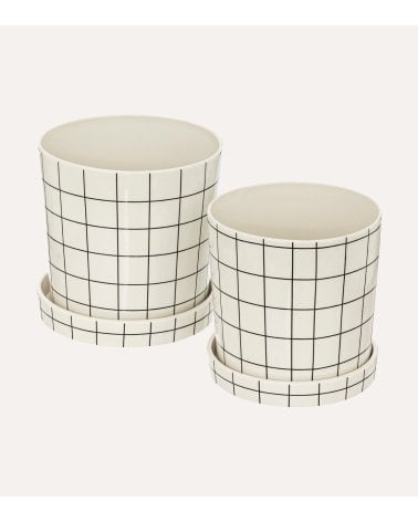 Set de Maceta y Plato Kaya de Cerámica