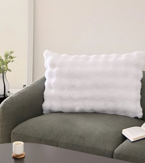 Cojín Rectangular de Pelo Zephy de Poliéster