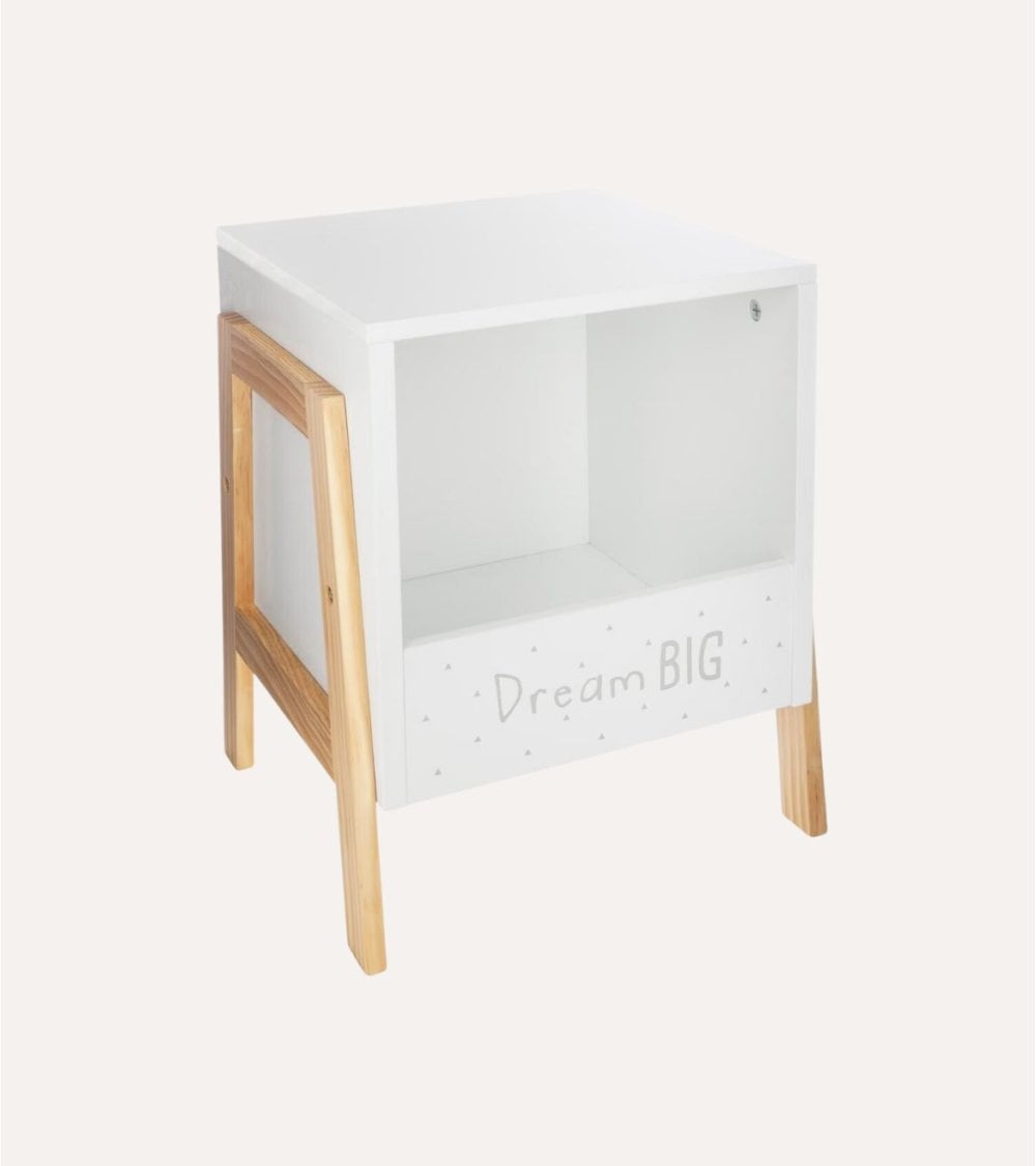 Mesita de Noche Infantil Librero de Madera de Pino y MDF