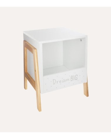 Mesita de Noche Infantil Librero de Madera de Pino y MDF