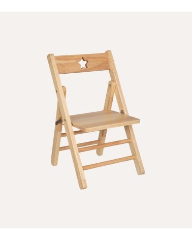 Silla Infantil Plegable de Madera de Hevea