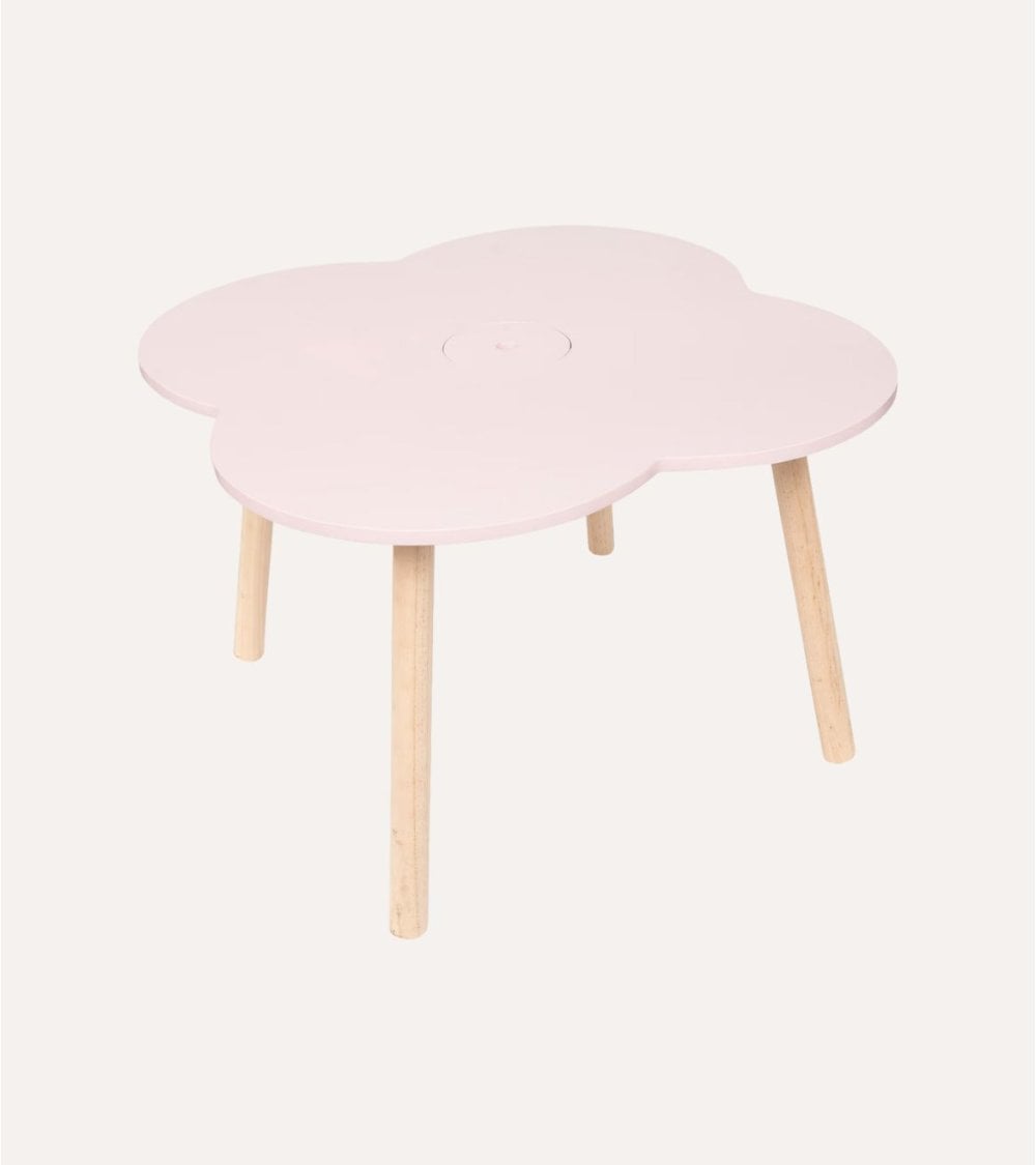 Mesa Infantil Ally en Forma de Flor de MDF y Madera de Pino