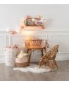 Mesita de Noche Colette de Estilo Retro de Ratán