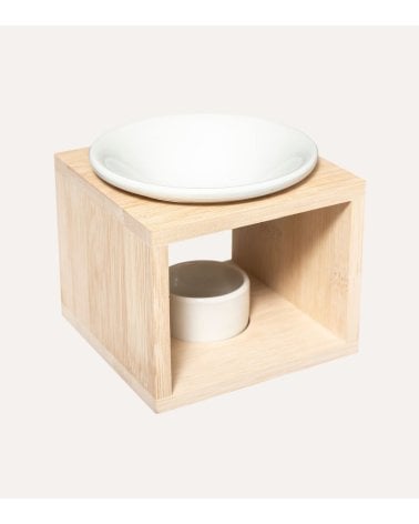 Quemador de Aceite Aromático de Bambú y Dolomita