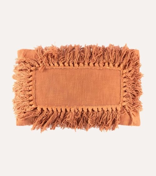 Cojín Rectangular Autumn con Flecos de Algodón